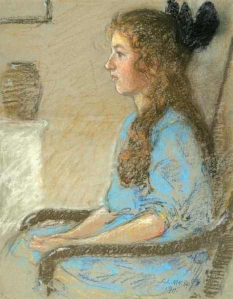 Seated Child's Profile by Elmer Livingston Macrae