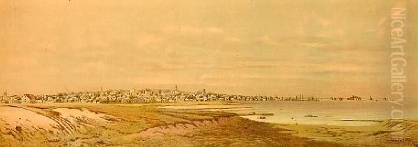 A View Of Nantucket Oil Painting by Wendell F. Macy