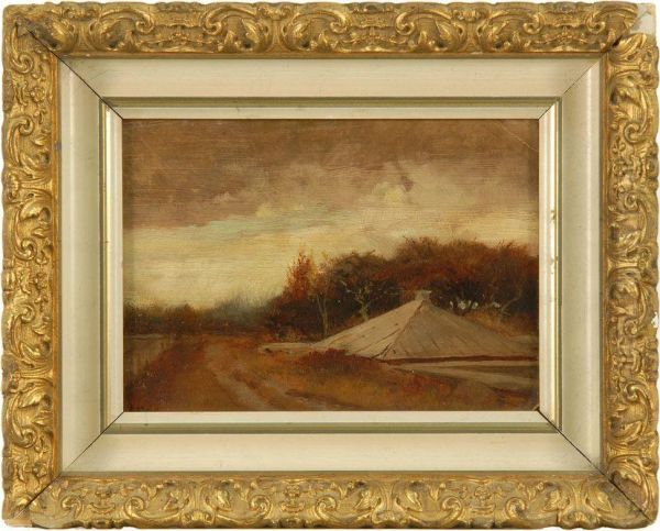 New England Saltworks Oil Painting by William Ferdinand Macy