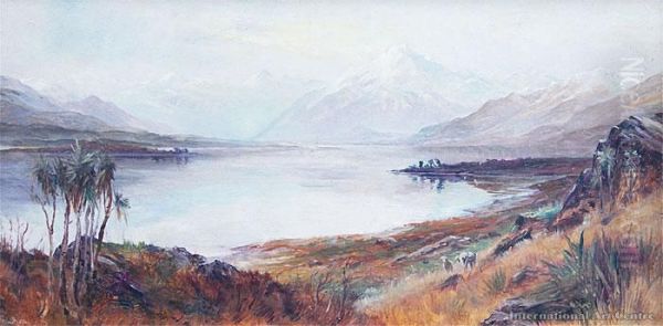 Lake Wakatipu Oil Painting by John Mcintosh Madden