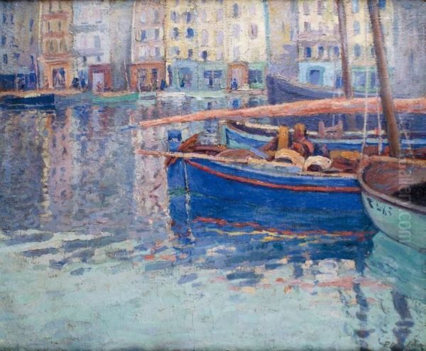 Bateaux Dans Le Port Oil Painting by Paul Madeline