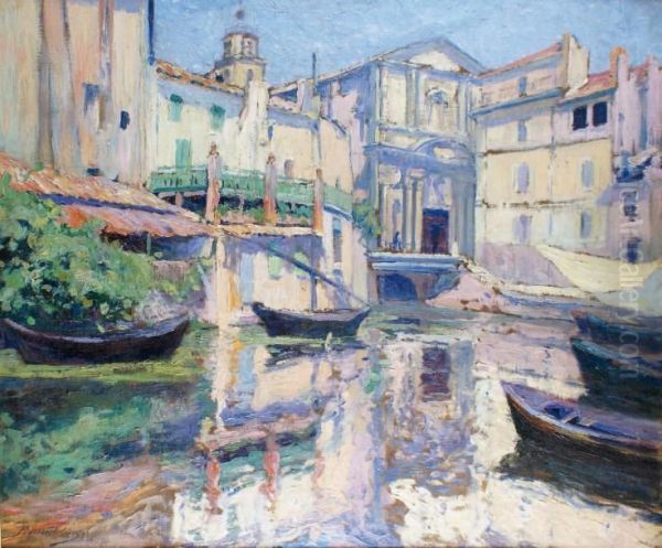 L'eglise Et Le Petit Port Des Martigues Oil Painting by Paul Madeline