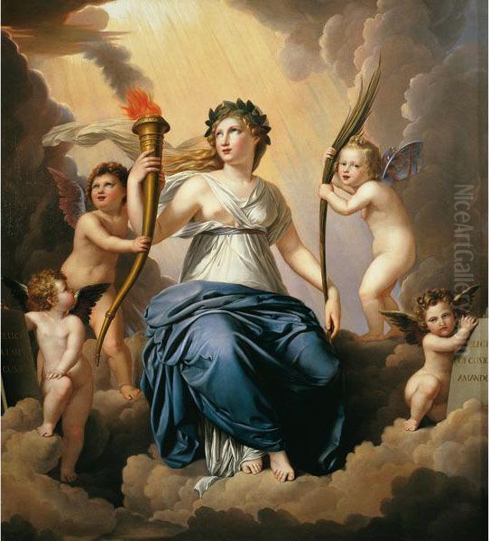 La Felicita Eterna Oil Painting by Jose Madrazo Y Agudo