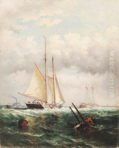 The Rescue
Oil On Canvas Oil Painting by Henri Hendrik Maes /