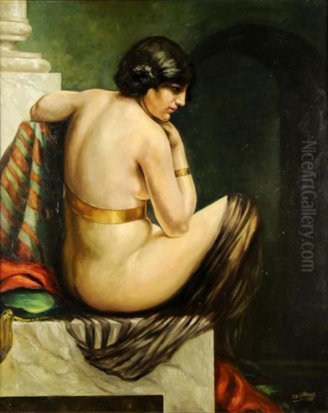 Nu Feminin Oil Painting by Eugene Remy Maes