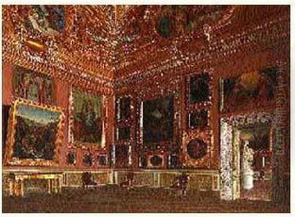 Salle De Saturne Au Palais Pitti Oil Painting by F Maestosi