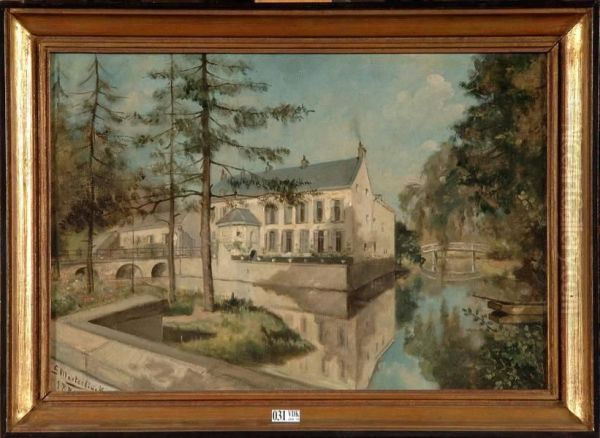 Le Chateau De Landas Oil Painting by Louis Maeterlinck