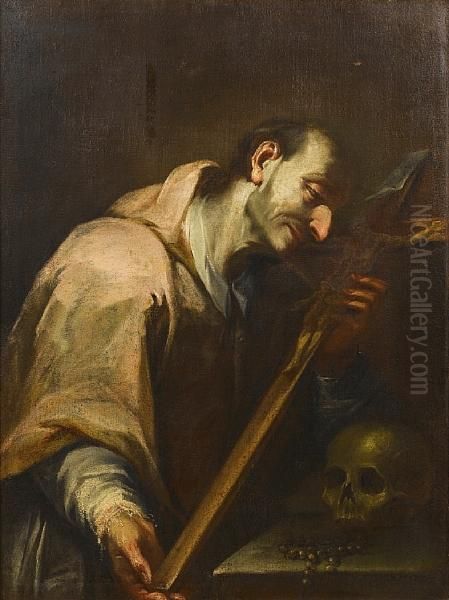 Saint Charles Borromeo Oil Painting by Pietro Antonio Magatti