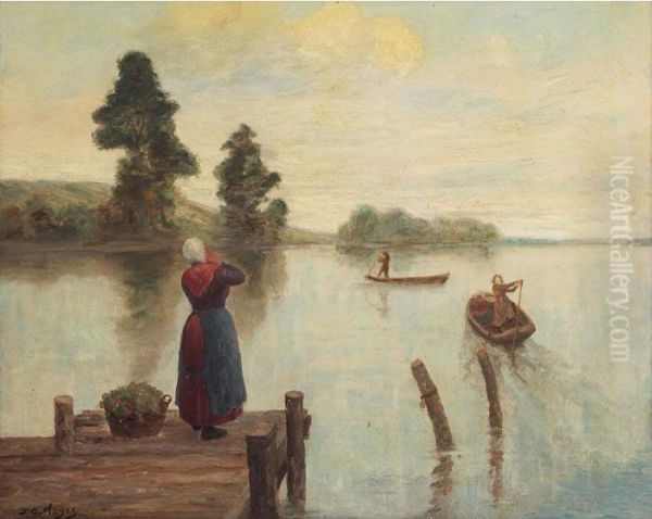 Crossing Rivers Oil Painting by James C. Magee