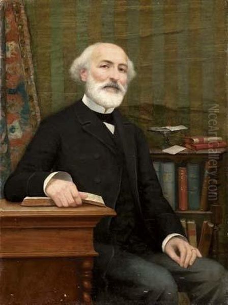 Ritratto Di Uomo Nello Studio Oil Painting by Luigi Maggiorani