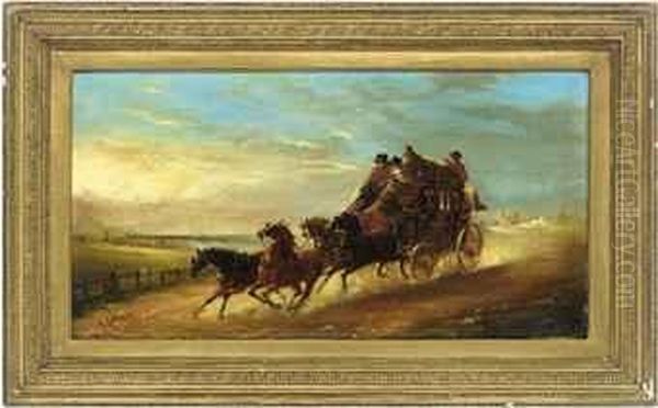 The Mail Coach Oil Painting by John Charles Maggs