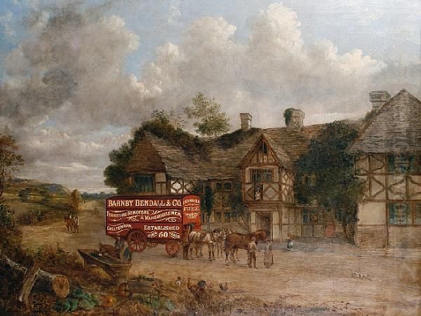 A Coach By An Inn Oil Painting by John Charles Maggs