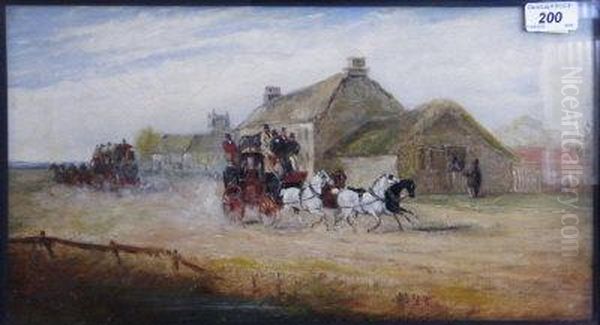 The Passing Coaches. Oil Painting by John Charles Maggs