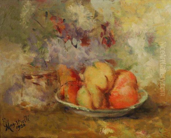 Natura Morta Con Frutta Oil Painting by Emilio Magistretti