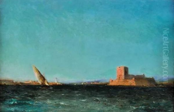 L'entree Du Port, Marseille. Oil Painting by Andre Maglione