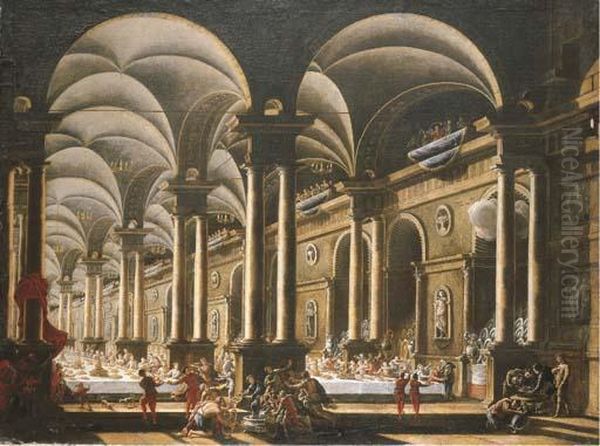 Belshazzar's Feast Oil Painting by Francesco Magliulo