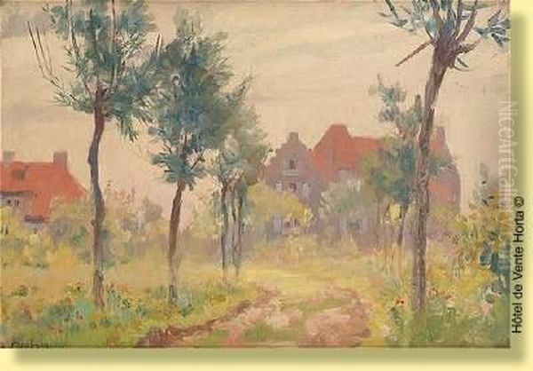 Sentier Flamand Au Zoute Oil Painting by Eugene Mahaux