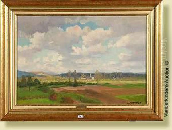 Paysage Oil Painting by Eugene Mahaux