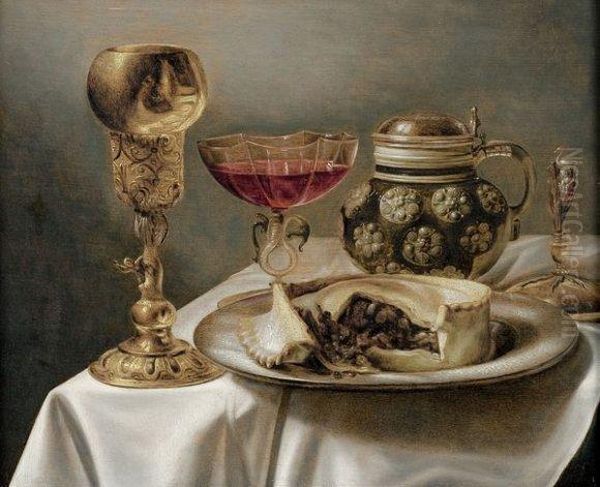 Nature Morte Oil Painting by Cornelis Mahu