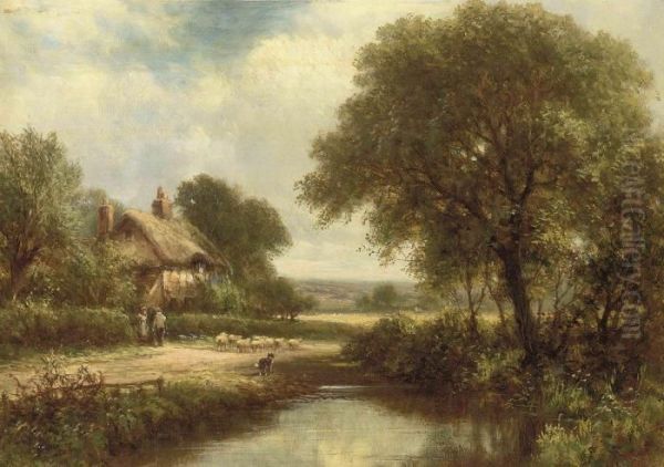 Near Witham, Essex Oil Painting by Henry Maidment