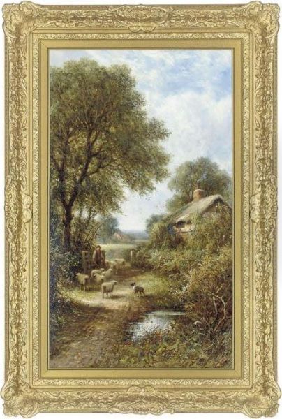 Bringing In The Flock Oil Painting by Henry Maidment