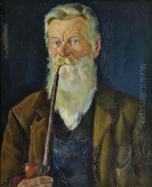 Hafnermeister Georg Kampfleuthner Oil Painting by Hiasl Maier-Erding