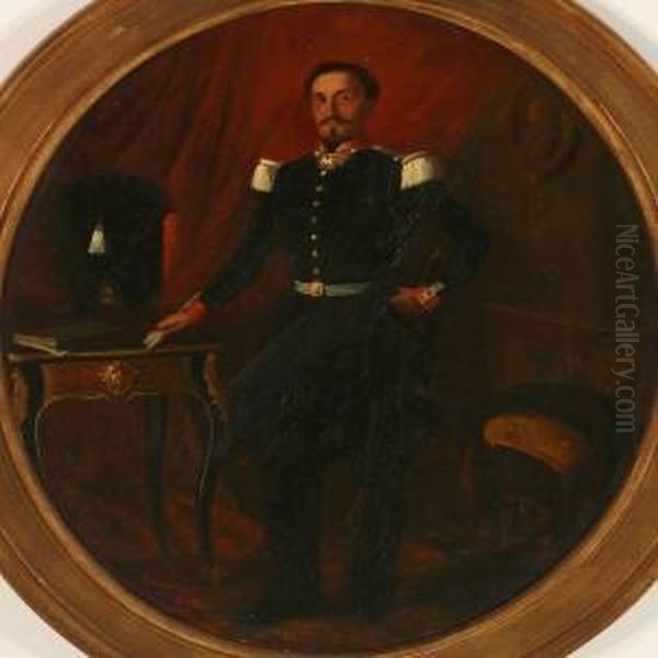 Portrait Of An Officer Oil Painting by Jeanne L. Maillard