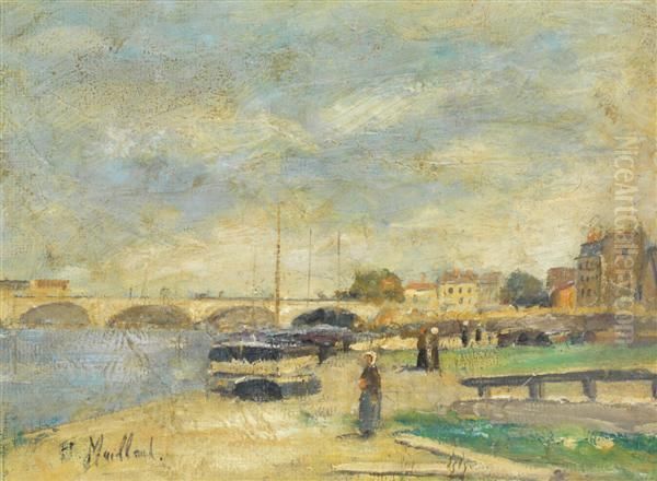 Vue De Quai Oil Painting by Fernand Maillaud