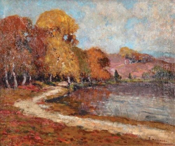 Bord De L'etang Oil Painting by Fernand Maillaud