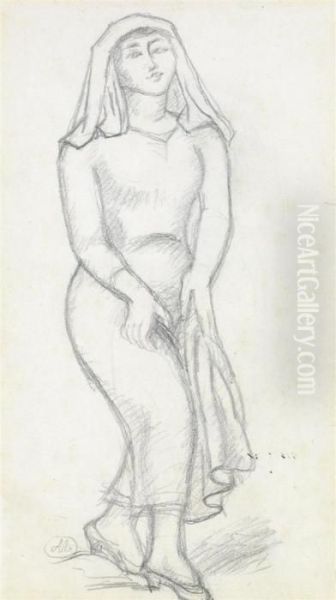 La Paysanne Oil Painting by Aristide Maillol