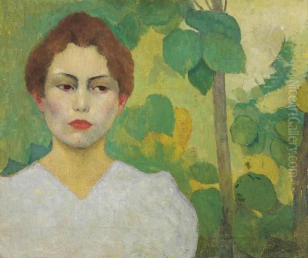 Femme En Blanc Oil Painting by Aristide Maillol