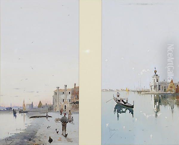 Veduta Di Venezia Oil Painting by Raffaele Mainella