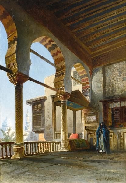 Terrace In Cairo Oil Painting by Nikolai Makowski