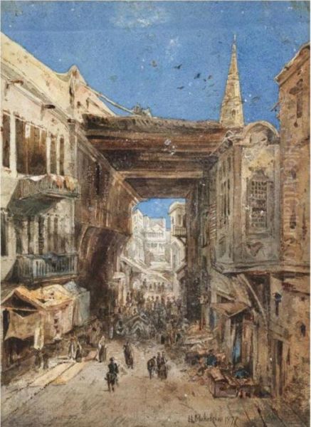 Street Scene In Cairo Oil Painting by Nikolai Makowski