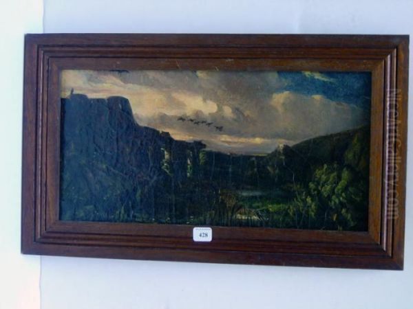 Paysage (esquisse) Oil Painting by Andre Malathier