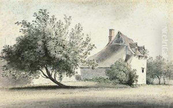 View Of Treadwell's Garden, St. Toles, Oxford Oil Painting by John Baptist Malchair