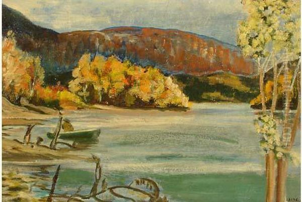 Lac Ouimet Oil Painting by Kathleen Delacour Malcouronne