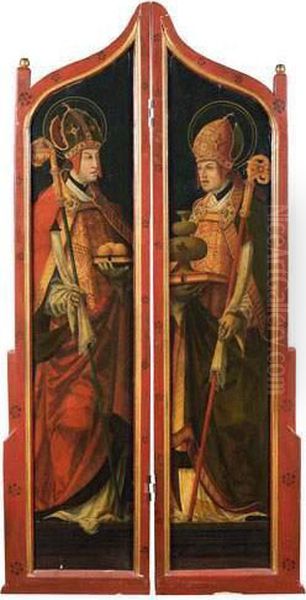 Saint Nicolas De Bari Et Saint Rupert Oil Painting by Hans Maler