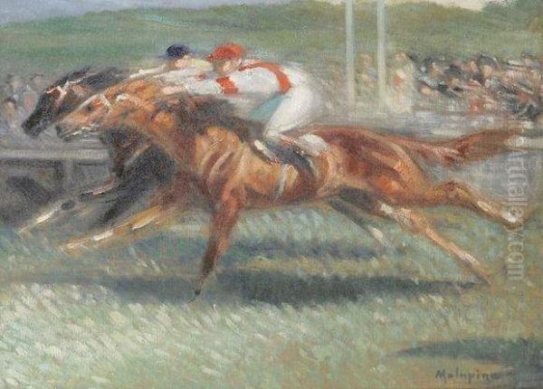 Pendant La Course Oil Painting by Louis-Ferdinand Malespina