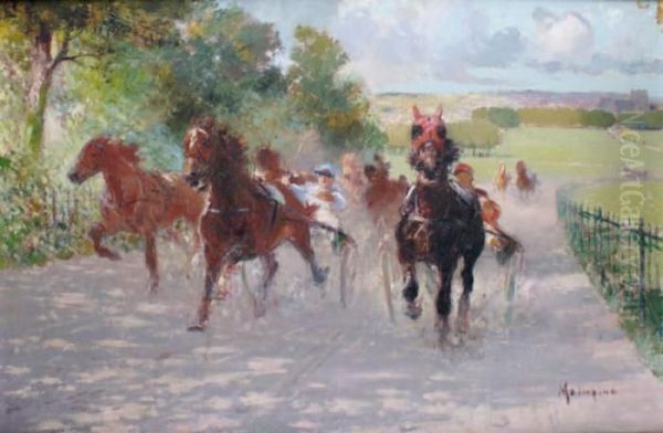 L'arrivee A Vincennes Oil Painting by Louis-Ferdinand Malespina