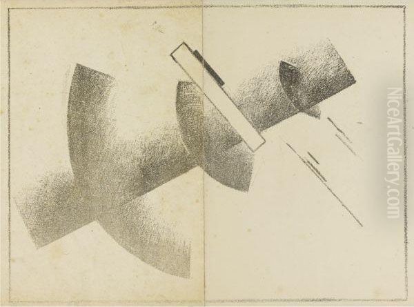 Suprematizm 34 Risunka Oil Painting by Kasimir Sevrinovitch Malevich