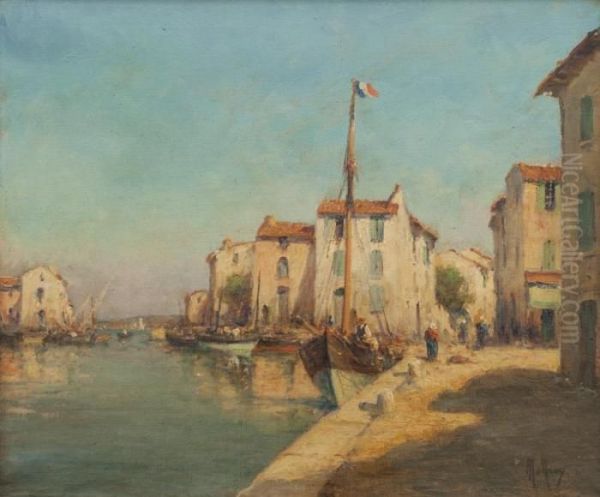 Le Port De Saint-chamas Oil Painting by Henri Malfroy