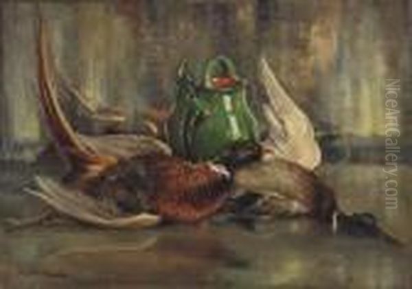 Il Germano Reale Oil Painting by Angelo Malinverni