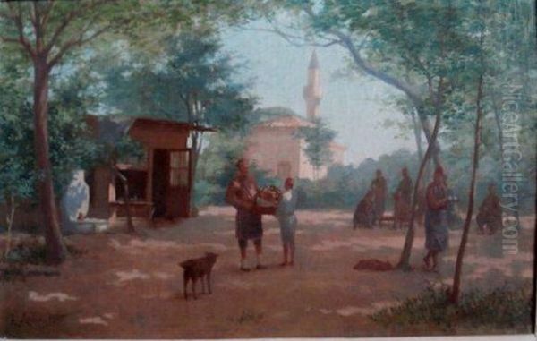 Mosquee Oil Painting by R Malla