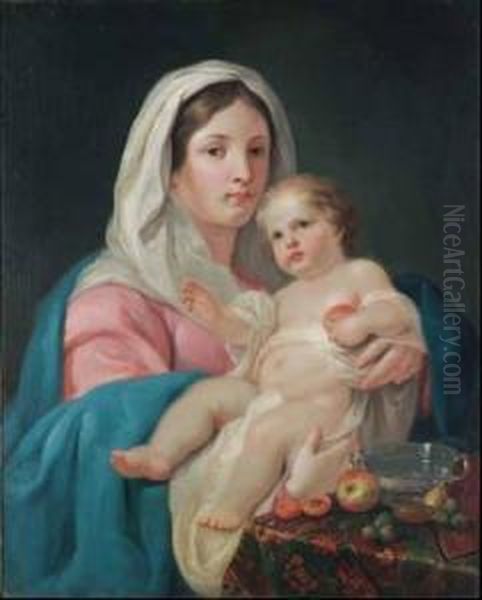 Madonna Con Il Bambino Oil Painting by Francesco Mancini