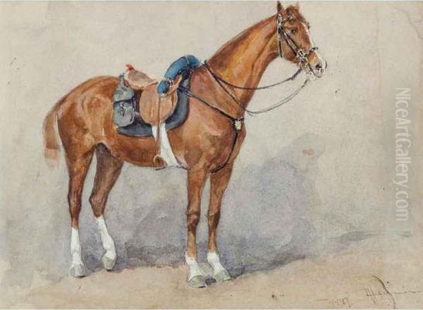 Ritratto Di Cavallo Oil Painting by Francesco, Lord Mancini