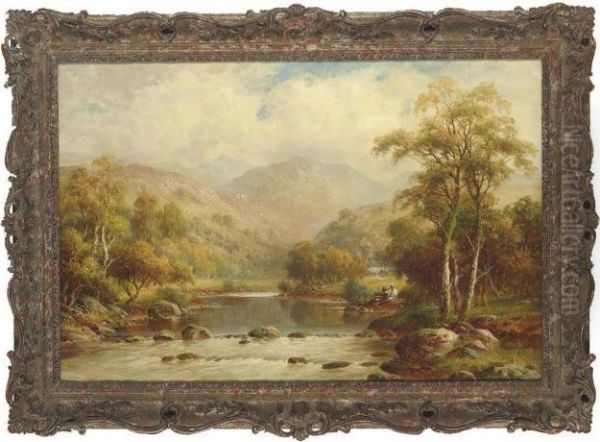 In The Lledr Valley, North Wales Oil Painting by William Henry Mander