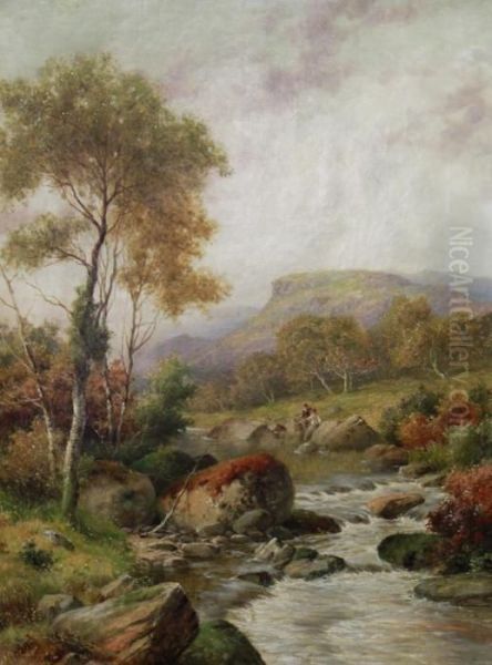 In The Aberguynant Valley Oil Painting by William Henry Mander