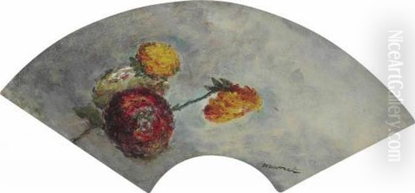 Dahlias Oil Painting by Edouard Manet