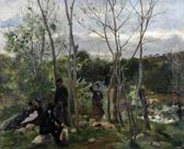 Figures Resting In The Shade Oil Painting by Edouard Manet